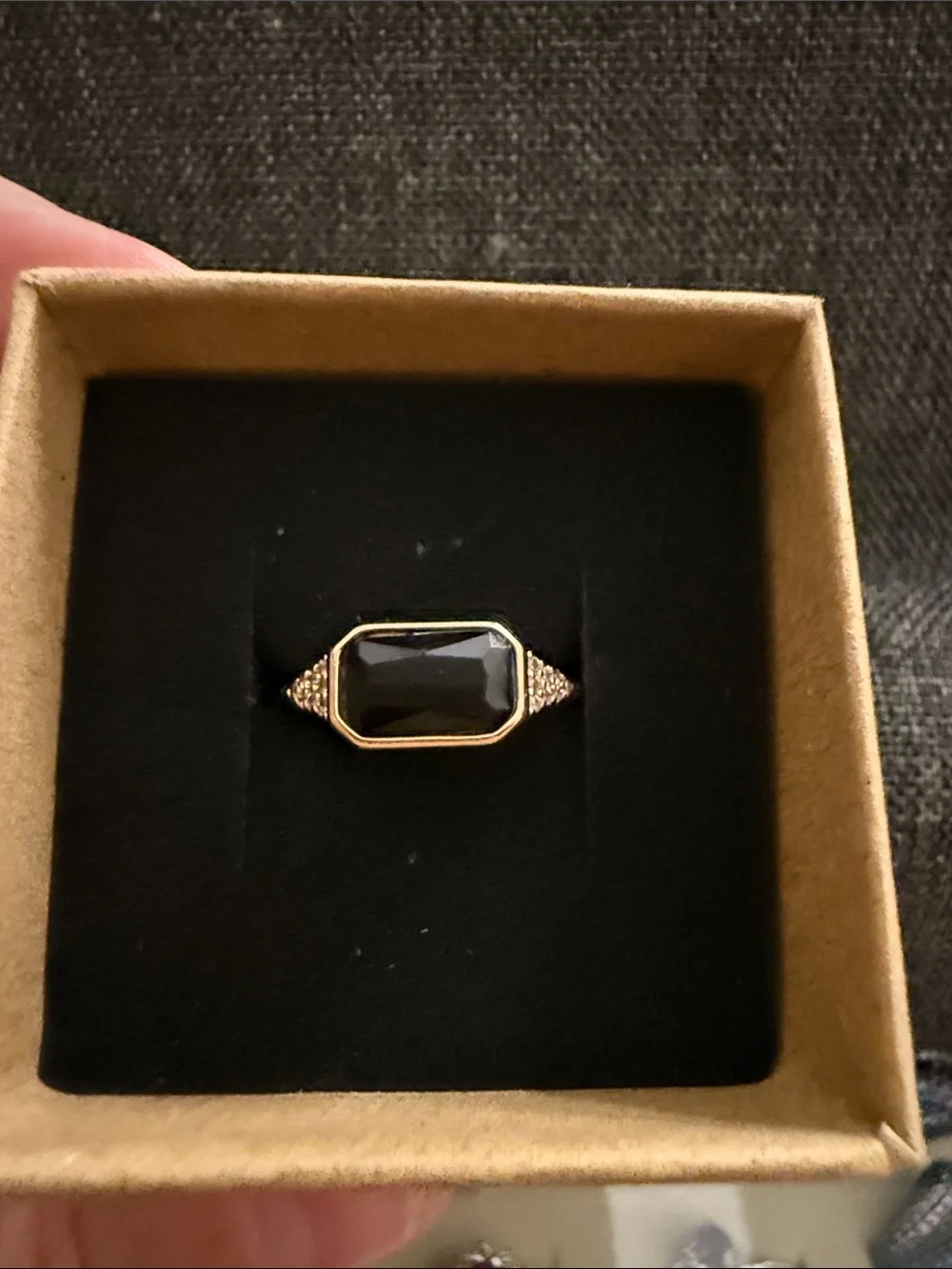 Bomb party OG onyx rose gold size 9 ring